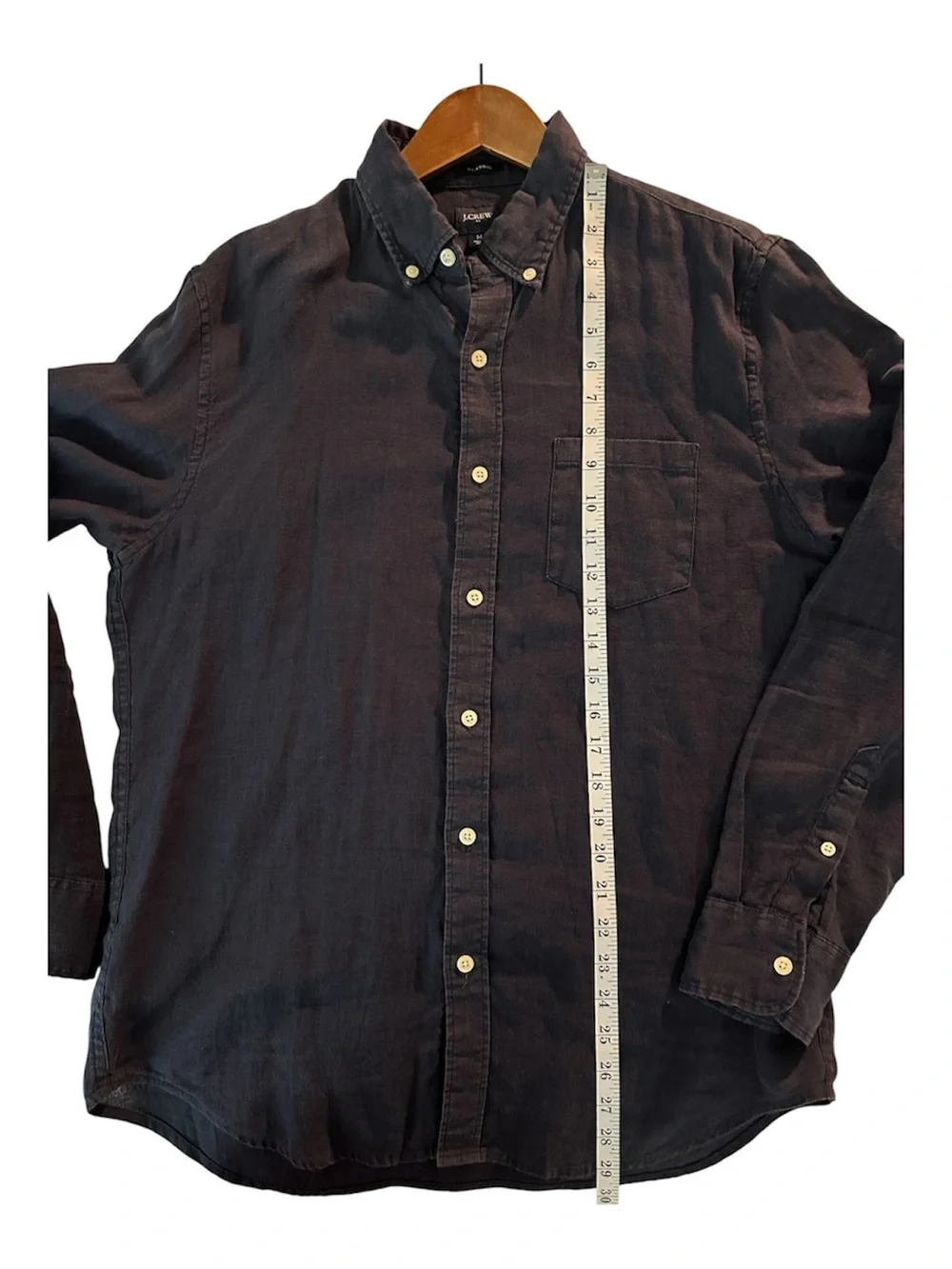 Original J. Crew - Men's Navy Blue Washed-Look Chambray Button-Down Shirt
